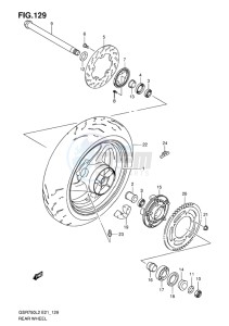 GSR750 ABS EU drawing REAR WHEEL