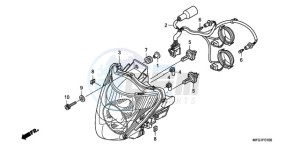 CB600F9 U / ABS ST drawing HEADLIGHT