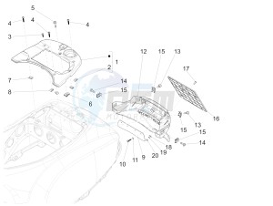 LT 150 4T 3V IE NOABS E3 (APAC) drawing Rear cover - Splash guard