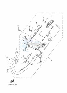 YBR125EGS YBR125G (43BL) drawing EXHAUST