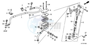 CBR125RWB CBR125RW E drawing REAR BRAKE MASTER CYLINDER