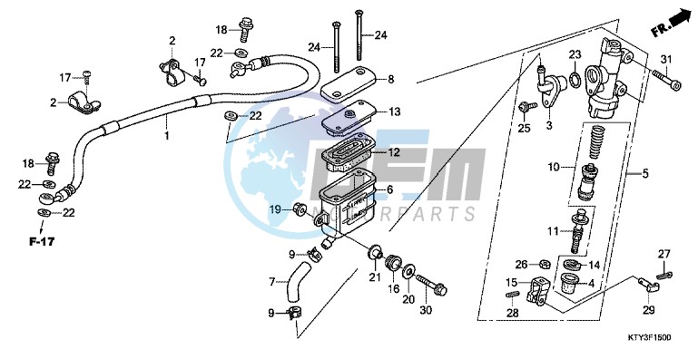 REAR BRAKE MASTER CYLINDER