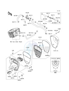 VN 900 C [VULCAN 900 CUSTOM] (7F-9FA) C9FA drawing AIR CLEANER