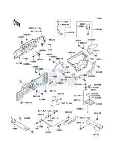 MULE 3010 DIESEL 4x4 KAF950B6F EU drawing Frame Fittings