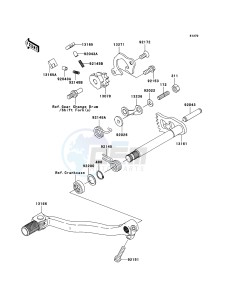 KX250F KX250T6F EU drawing Gear Change Mechanism