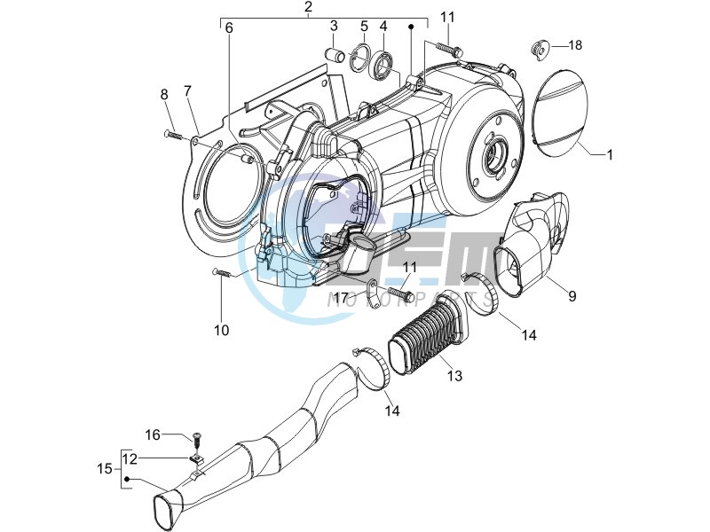 Crankcase cover - Crankcase cooling