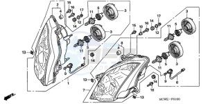 VFR8009 Ireland - (EK / MME TWO) drawing HEADLIGHT (E,ED,EK,F)