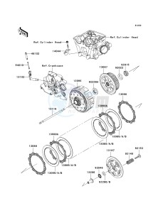 KLX 450 A [KLX450R] (A8F-A9F) A9F drawing CLUTCH