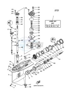 F150AETX drawing PROPELLER-HOUSING-AND-TRANSMISSION-1