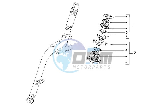 Steering bearing ball tracks