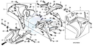 CBR1000RR9 UK - (E / MKH MME TRI) drawing MIDDLE COWL