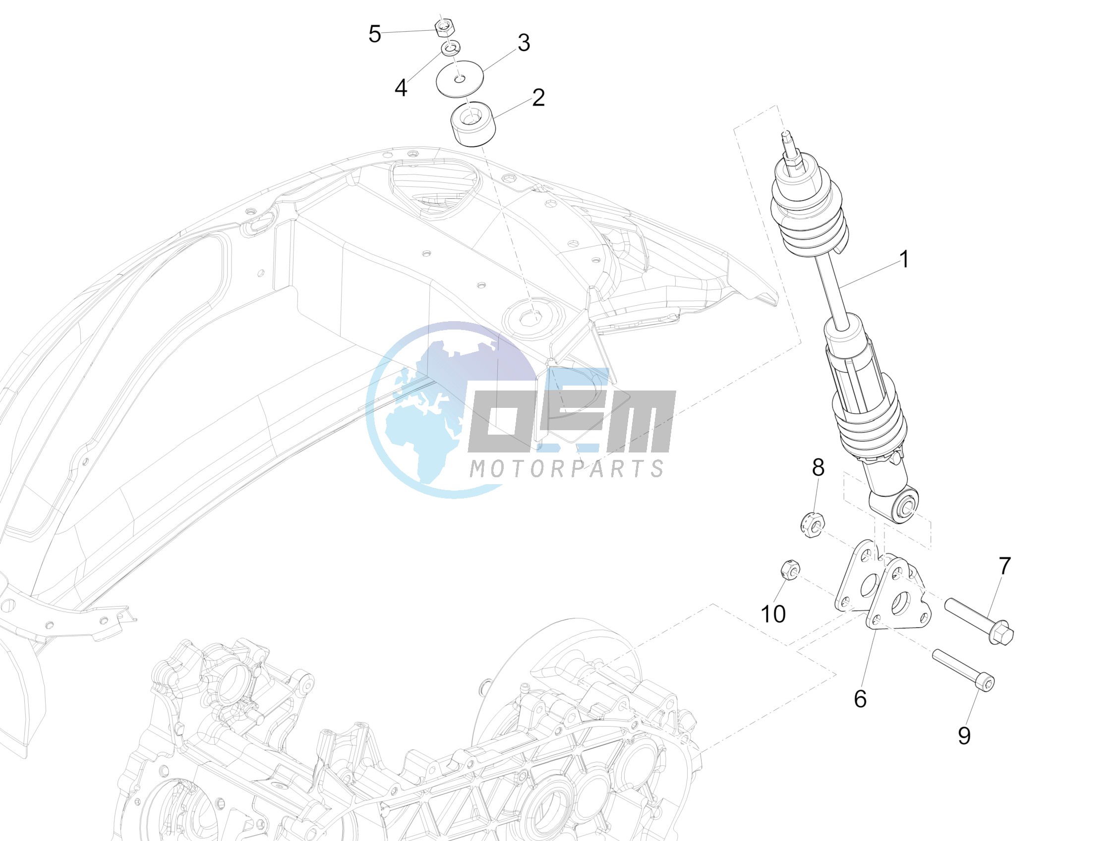 Rear suspension - Shock absorber/s