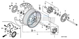 XL1000VA9 Ireland - (EK / ABS) drawing REAR WHEEL