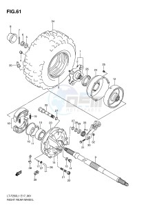 LT-F250 (E17) drawing RIGHT REAR WHEEL