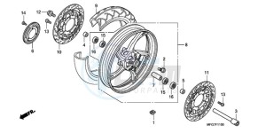 CB600F39 Europe Direct - (ED / ST 25K) drawing FRONT WHEEL