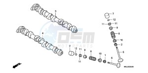 CBF1000FB drawing CAMSHAFT/ VALVE