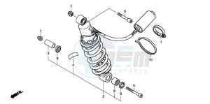 CB900F CB900 HORNET drawing REAR CUSHION