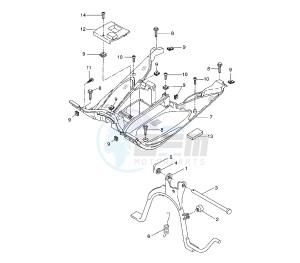 YQ AEROX 50 drawing STAND AND FOOTREST