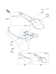 KX 60 B [KX60] (B10-B14) [KX60] drawing SIDE COVERS-- KX60-B12_B13_B14- -