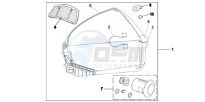 VFR1200FD VFR1200F UK - (E) drawing 45L TOP BOX PROMI NENCE RED