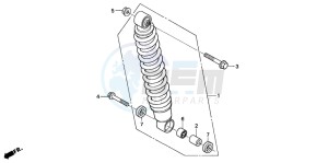 TRX350FE FOURTRAX ES drawing REAR CUSHION