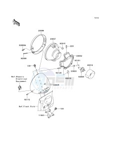 VN 1600 D [VULCAN 1600 NOMAD] (D6F-D8FA) D7FA drawing HEADLIGHT-- S- -