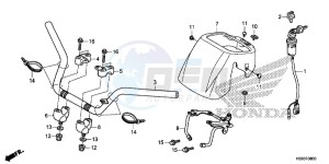 TRX250TEG TRX250T Europe Direct - (ED) drawing HANDLE PIPE