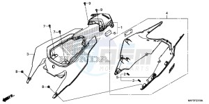 CBR1000S1 2ED - (2ED) drawing REAR COWL