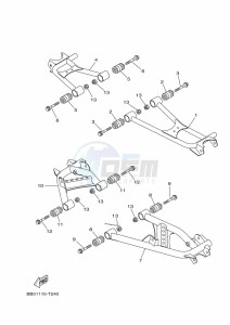 YFM450FWBD KODIAK 450 EPS (BEYL) drawing REAR ARM