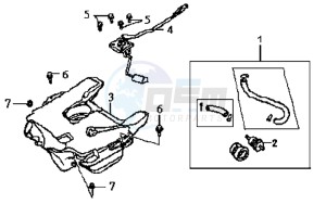 MEGALO 125 E2 drawing FUEL TANK - FUEL GAUGE