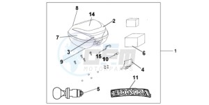 XL125VA E / MKH drawing TOP BOX 35L PEARL CONCOURS BLACK