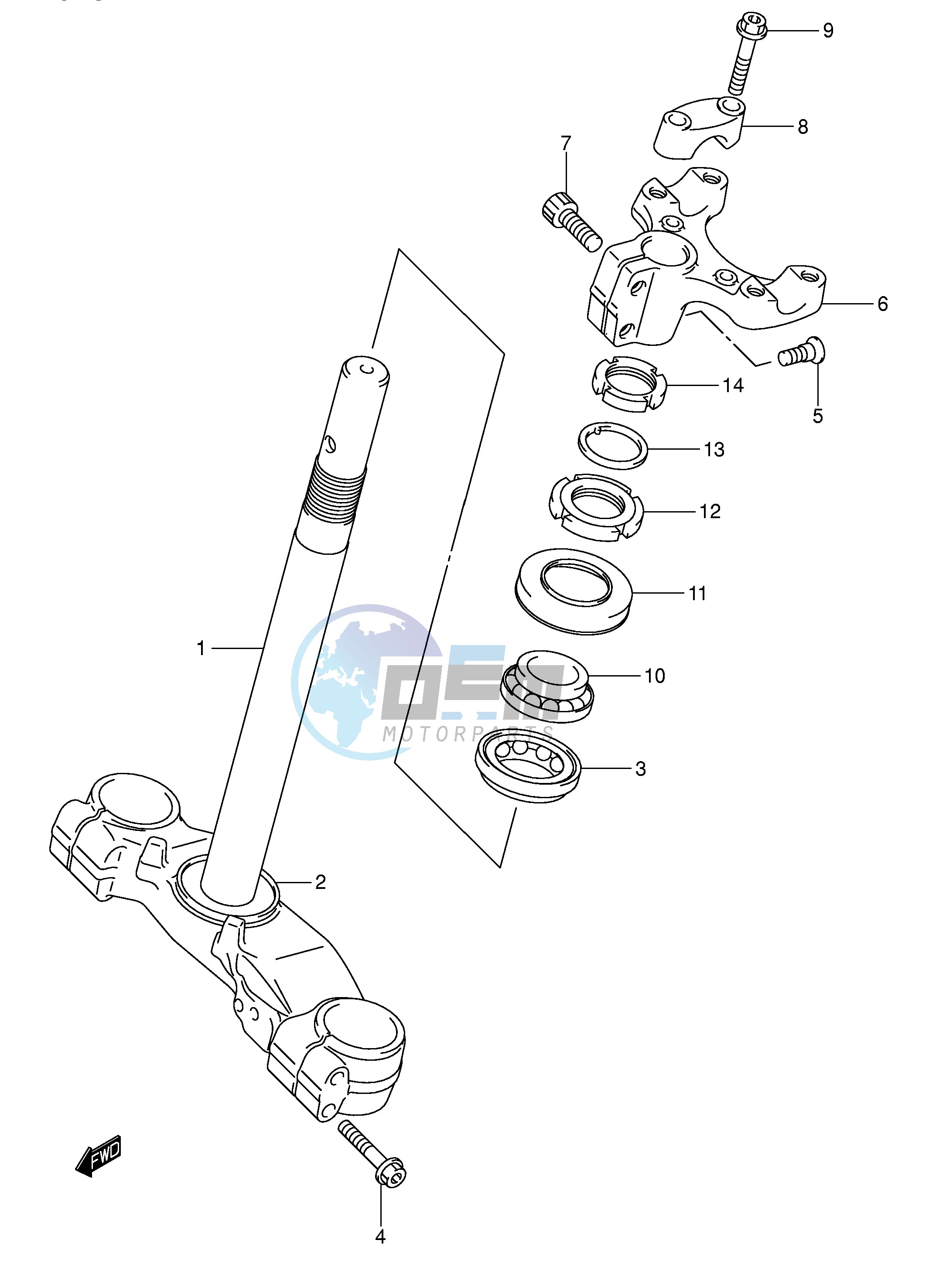 STEERING STEM (AN400K3 LK3 K4 K5 K6)