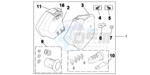 NC700SAC drawing KIT, PANNIER 29L ONE KEY