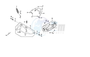 E-VIRID 25KMH drawing REAR LUGGAGE FRAME - CENTRAL STAND - REAR SUSPENSION