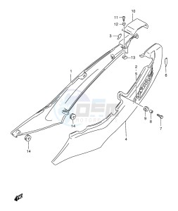 GS500E (E2) drawing FRAME COVER (MODEL V)