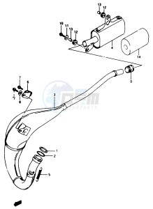 RM80 (T-V) drawing MUFFLER