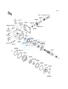 KVF 400 C [PRAIRIE 400 4X4] (C1-C4) [PRAIRIE 400 4X4] drawing FRONT BEVEL GEAR