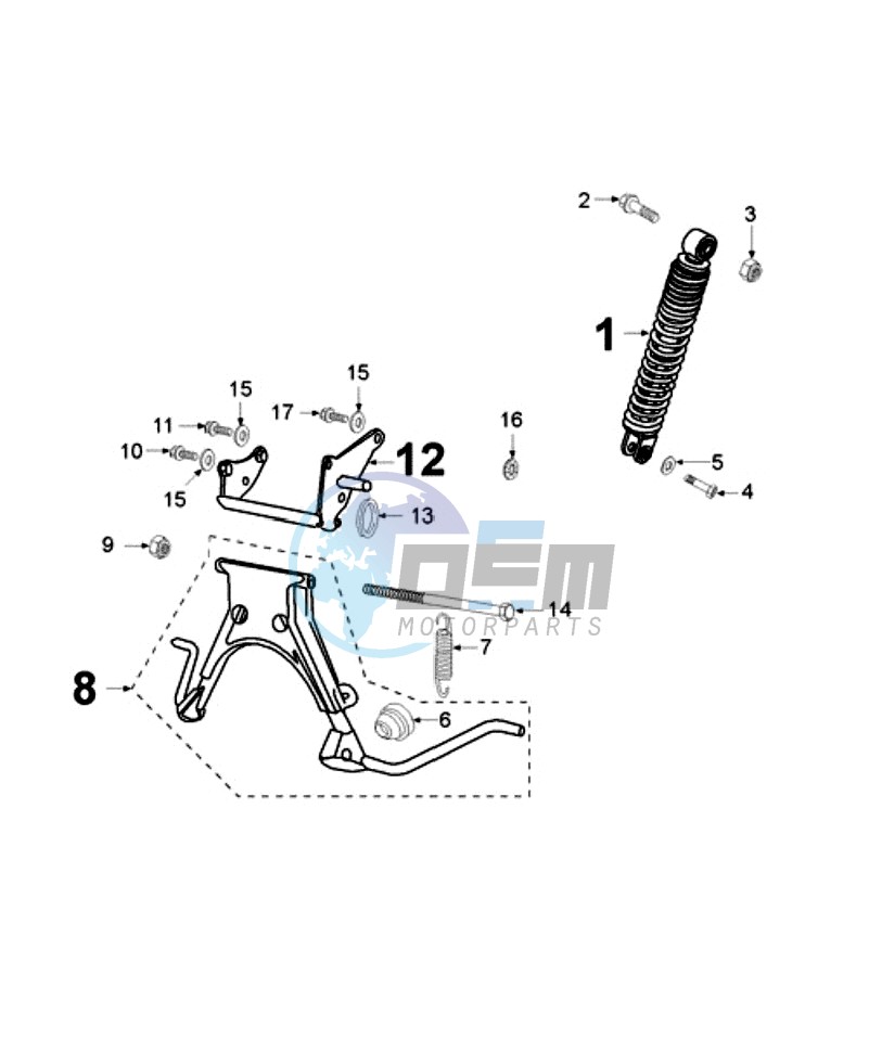 REAR SHOCK AND STAND