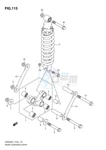 SV650S (E2) drawing REAR CUSHION LEVER (SV650SL1 E24)