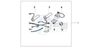 VT750DCB SHADOW SPIRIT drawing GRIP HEATER CUSTOM'S