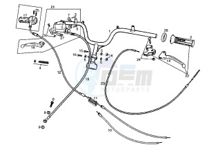 ATLANTIS O2 CITY - 50 cc drawing HANDLEBAR-CONTROLS