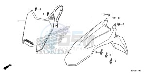 CRF110FD CRF110F Europe Direct - (ED) drawing FRONT FENDER