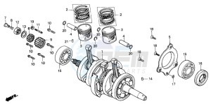 CB250 TWO FIFTY drawing CRANKSHAFT/PISTON