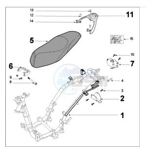 TWEET 50 N drawing FRAME AND SADDLE