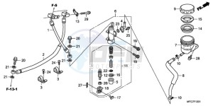 CB600FA39 Australia - (U) drawing REAR BRAKE MASTER CYLINDER (CB600FA/FA3)