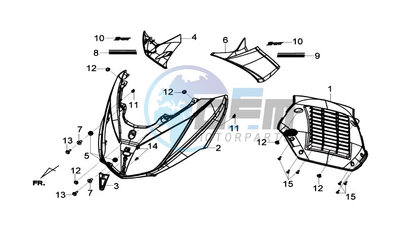 FR PLATE / INDICATORS / INNER LEG SHIELD