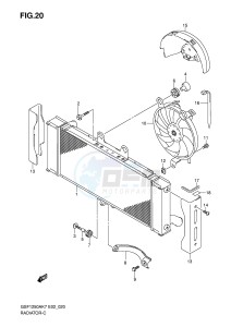 GSF1250 (E2) Bandit drawing RADIATOR