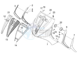 Beverly 250 Tourer (USA) USA drawing Front shield