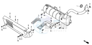 SH50 SCOOPY drawing EXHAUST MUFFLER