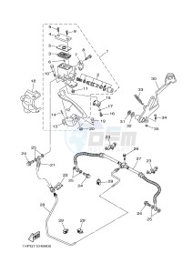 YFM550FWA YFM550DF GRIZZLY 550 (1NPF) drawing REAR MASTER CYLINDER